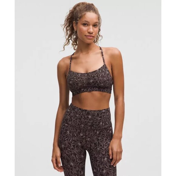 Lululemon Flow Y Nulu Bra & Align High Rise 25" Pant *Set* Dotted Magnolia Pink - Picture 2 of 3